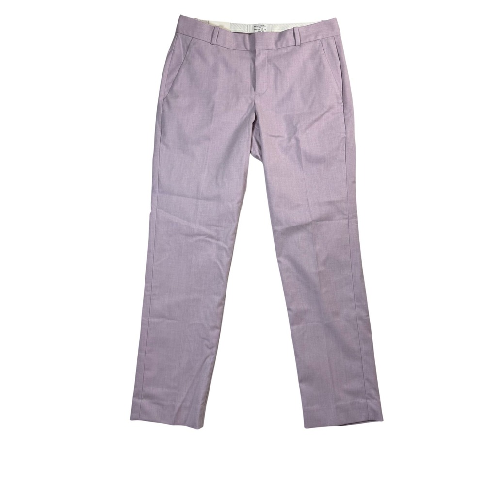 Banana Republic‎ Ryan Slim Mid Rise Pants Petite 4 Lavender Stretch NWT Work